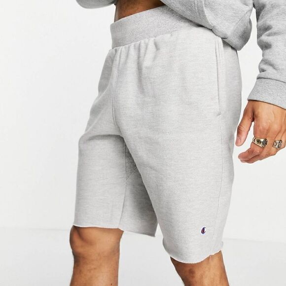 Champion Reverse Weave Classic Logo Fleece Shorts Grey Extra Small XS New - Picture 6 of 9